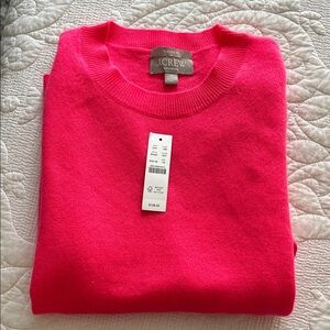 J. Crew hot, pink cashmere sweater extra small NWOT